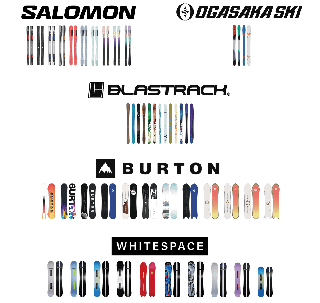 SALOMON, OGASAKA SKI, BLASTRACK, BURTON, WHITESPACE